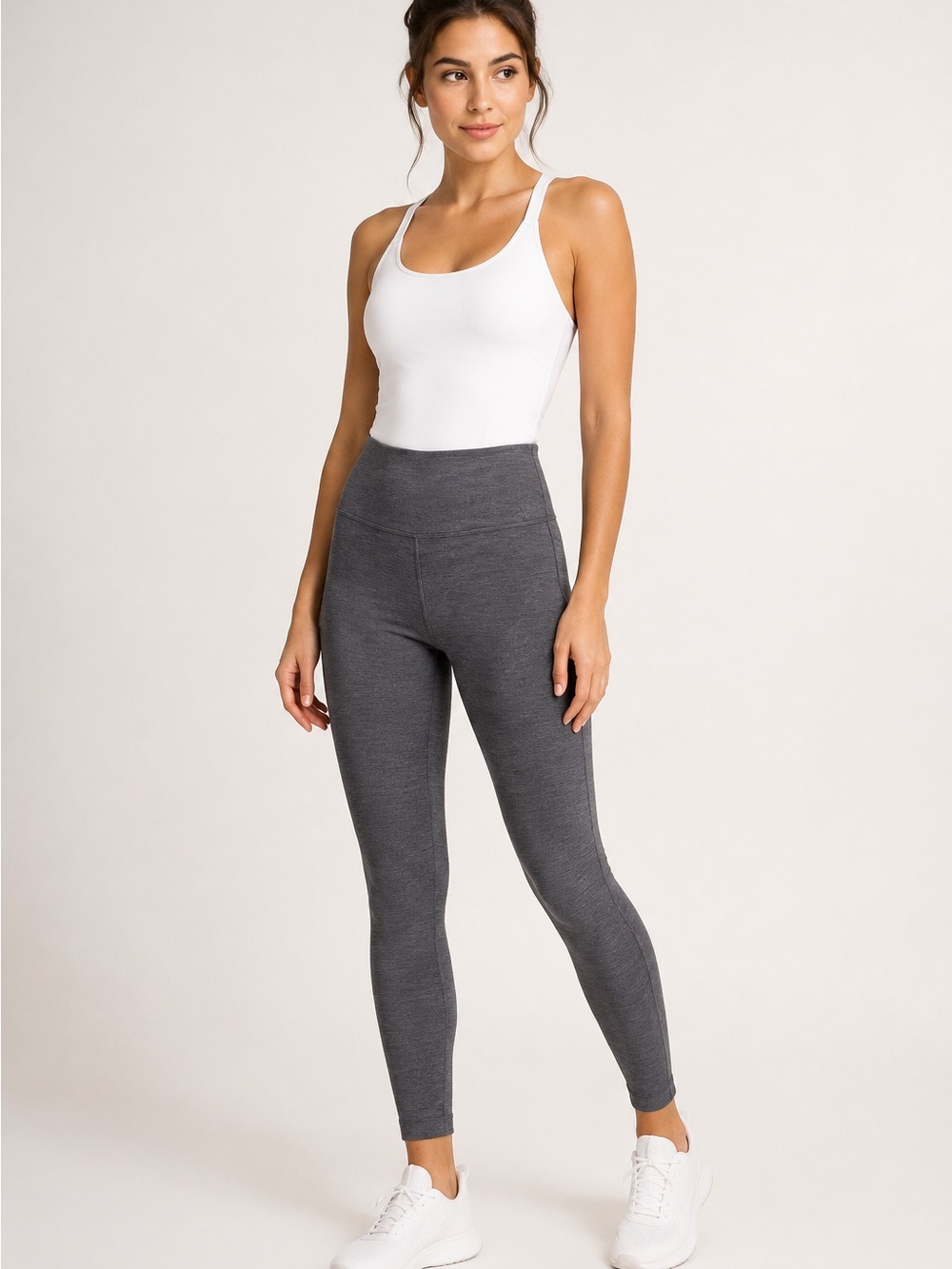 Lululemon Wunder Under High-Rise 25” Heathered Black Leggings Size 8
